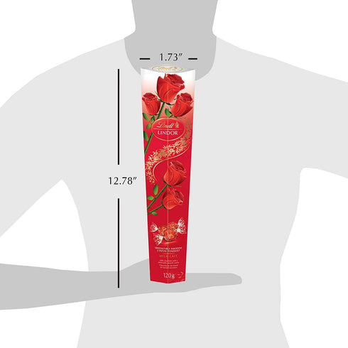 Lindor  Long Stemmed Rose  Chocolate for Valentine's Day, 120g